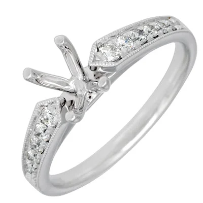 Women’s cushion halo engagement rings-Daydream Diamond Engagement Ring Setting in 14kt White Gold (1/4ct tw)