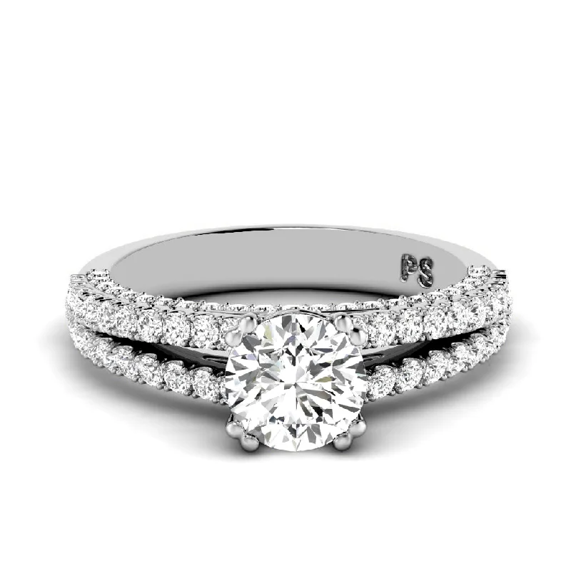 Women’s diamond ring engagement sets-1.05-2.20 CT Round Cut Diamonds - Engagement Ring