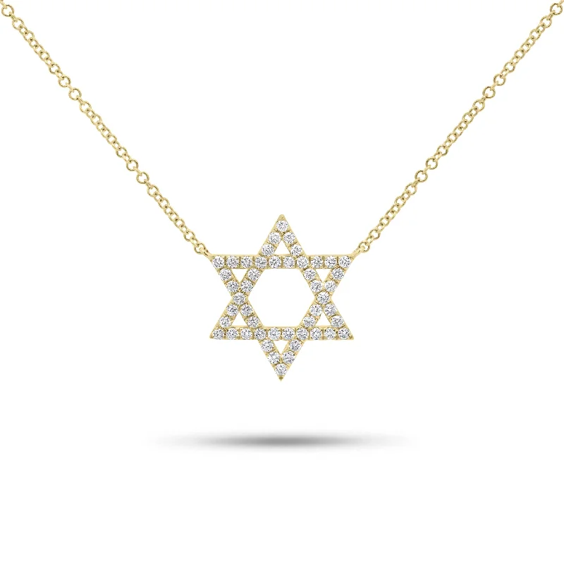 Women’s pendant necklace sets-0.37 ct Diamond Star of David Pendant Necklace