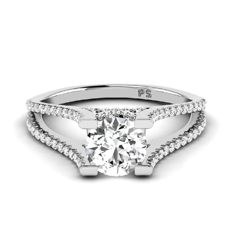 Women’s affordable diamond engagement rings-0.75-1.90 CT Round Cut Diamonds - Engagement Ring