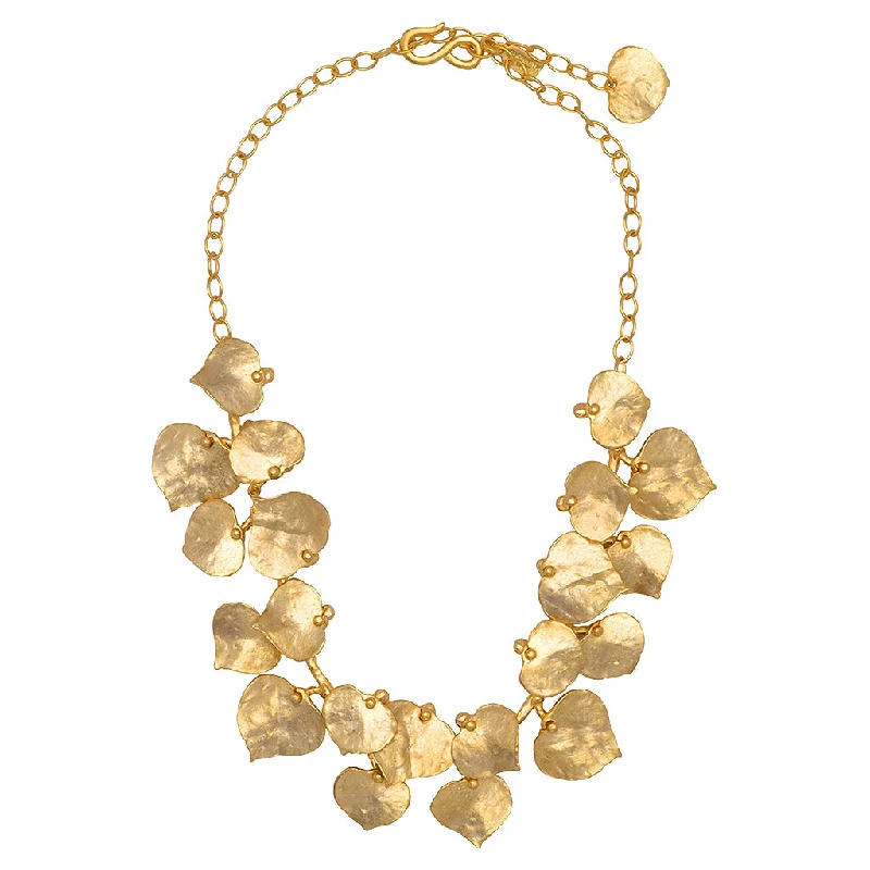 Women’s fashion necklaces-Gold Leaf Necklace