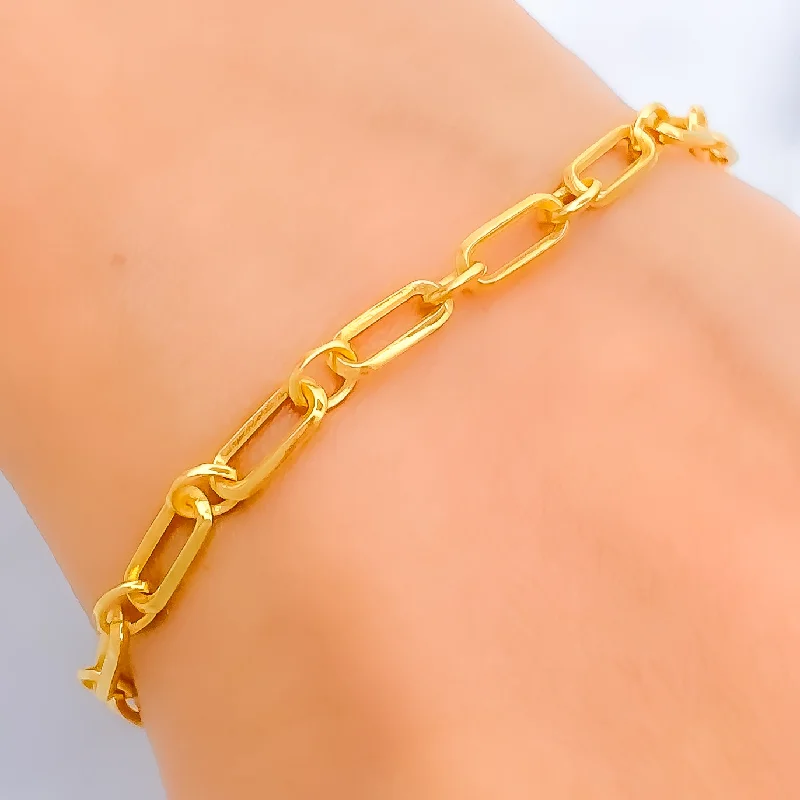 Women’s romantic charm bracelets-Radiant Graceful 22k Gold Bracelet