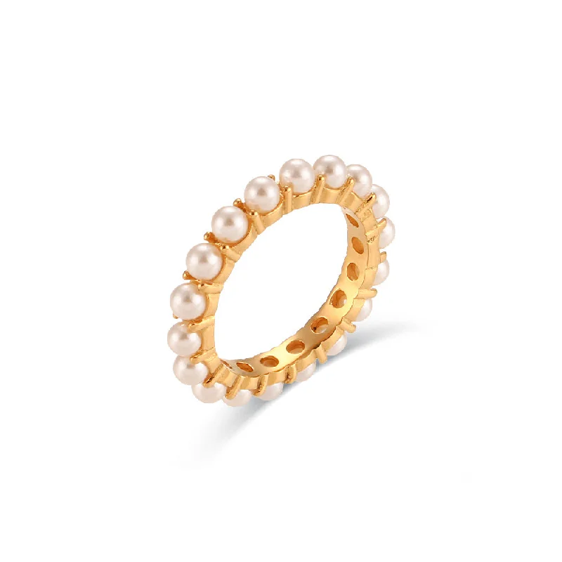 Elegant round Imitation Pearl Ring