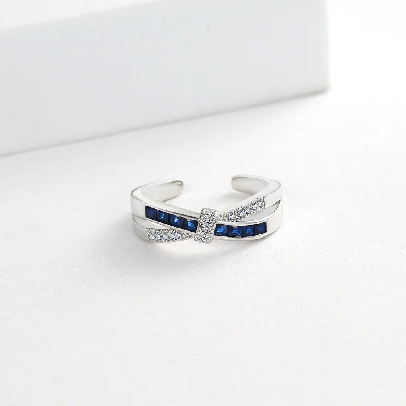 Two Sapphire Blue Ring 2.2G