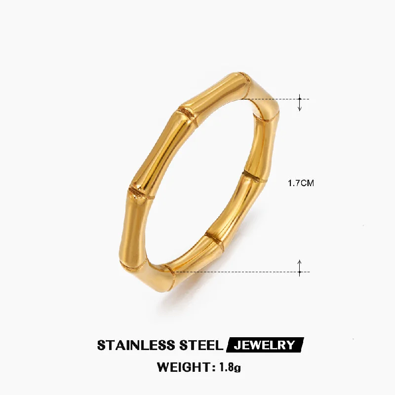 Golden Bamboo Ring-ZN052G