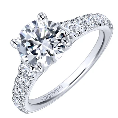 Women’s high-quality engagement rings-Gabriel Piper Diamond Engagement Ring Setting in 14kt White Gold (7/8ct tw)