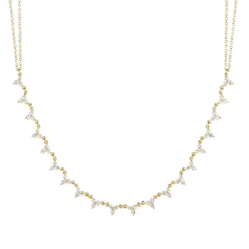 Women’s elegant pearl necklaces-Diamond Statement Necklace