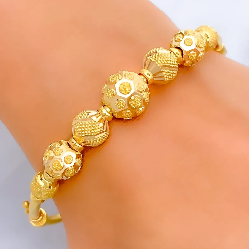 Women’s gemstone bangle bracelets-Opulent Beautiful 22k Gold Bangle Bracelet