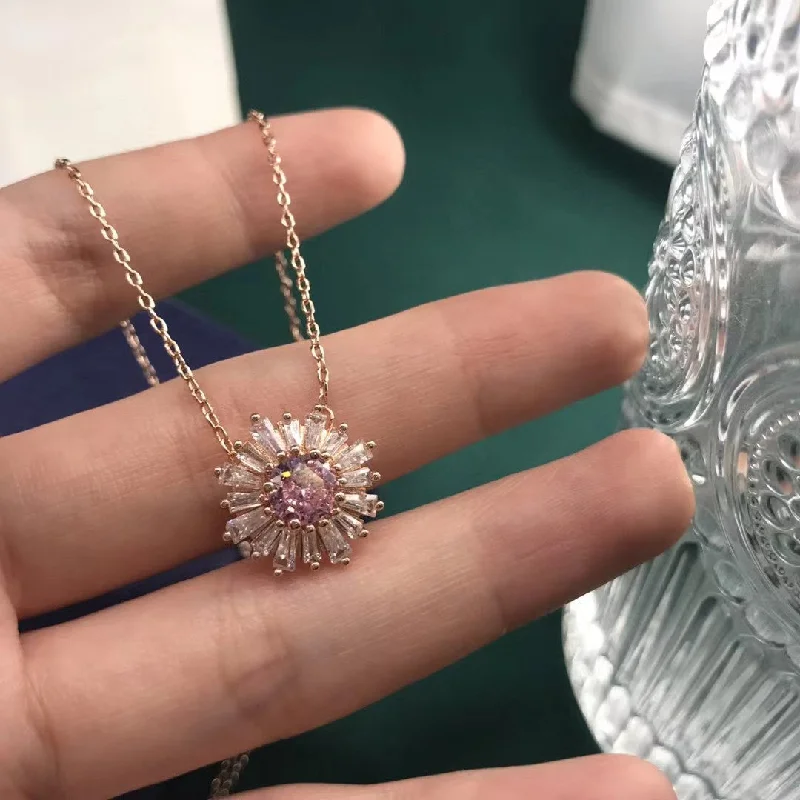 SUNFLOWER Necklace Pink Diamond