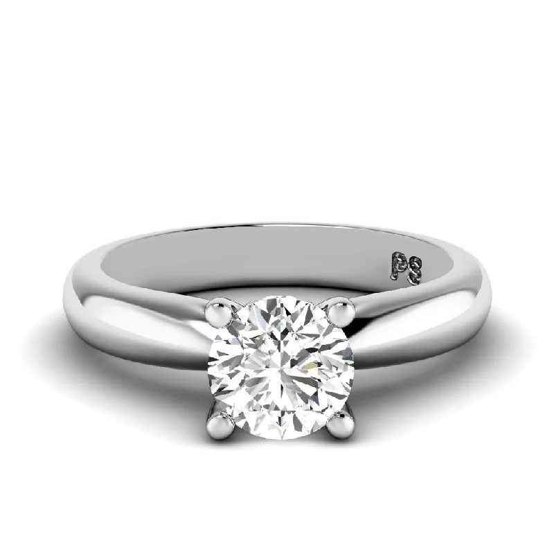 Women’s engagement rings with side stones-0.60-3.10 CT Round Cut Lab Grown Diamonds - Engagement Ring