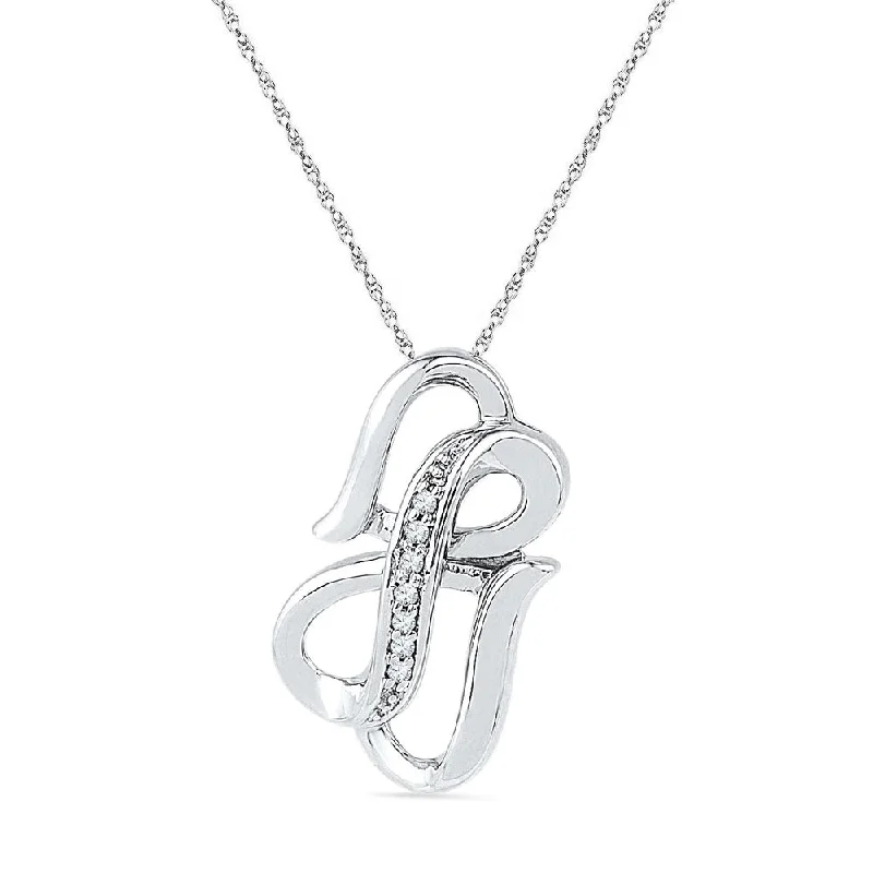 Women’s pearl necklaces-Double Heart Infinity Diamond Necklace