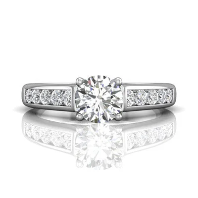 Women’s vintage diamond engagement rings-Martin Flyer Diamond Engagement Ring Setting in 14kt White Gold (1/2ct tw)