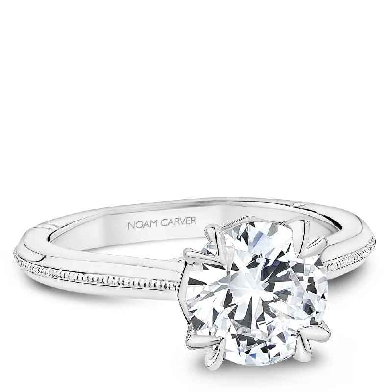 Women’s engagement rings with side stones-Noam Carver Engagement Ring