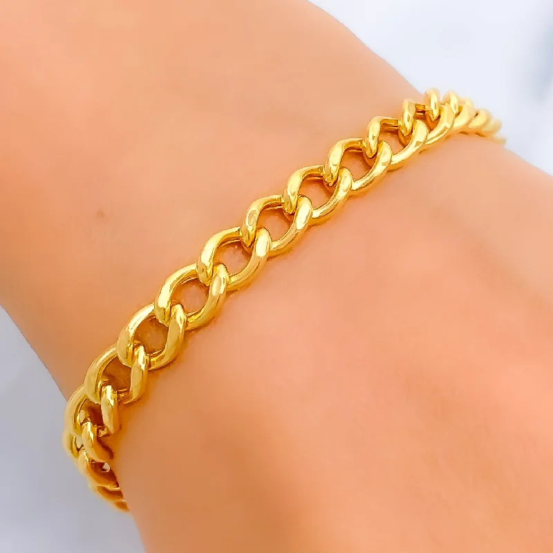 Women’s statement cuff bracelets-Versatile Refined 22k Gold Bracelet