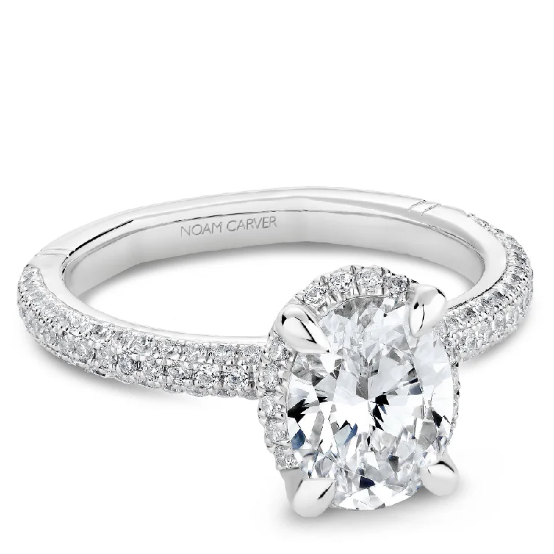 Women’s romantic halo engagement rings-Noam Carver Engagement Ring