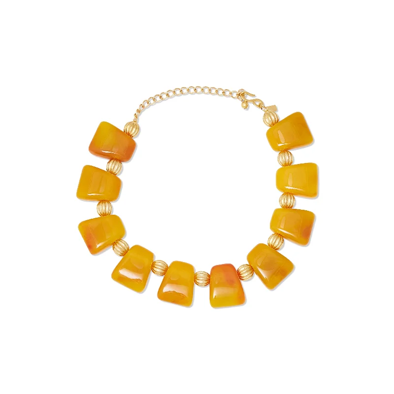 Women’s dainty necklaces-Citrus Burst Adjustable Necklace