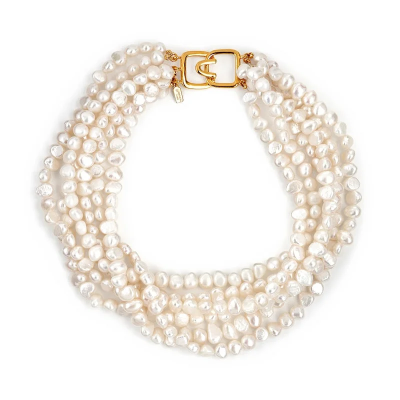 Women’s chic gold necklaces-Freshwater Pearl Necklace