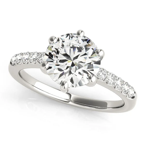 Women’s designer engagement rings-ENGAGEMENT RINGS SINGLE ROW PRONG SET