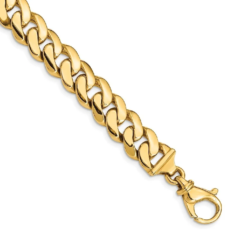 Women’s bohemian bracelets-14k Yellow Gold 10.75mm Fancy Link Bracelet, 8.5"