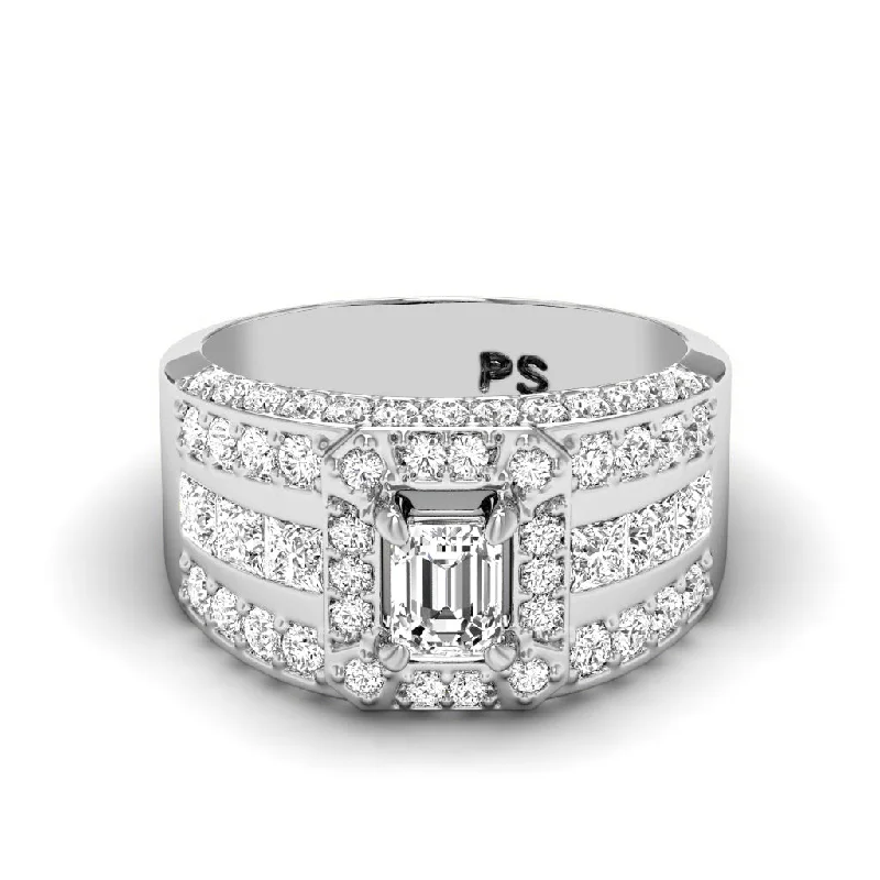 Women’s cushion cut engagement rings-2.20-4.70 CT Round & Emerald Cut Lab Grown Diamonds - Engagement Ring