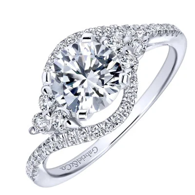 Women’s affordable diamond engagement rings-Gabriel Izzie Diamond Engagement Ring Setting in 14kt White Gold (1/3ct tw)