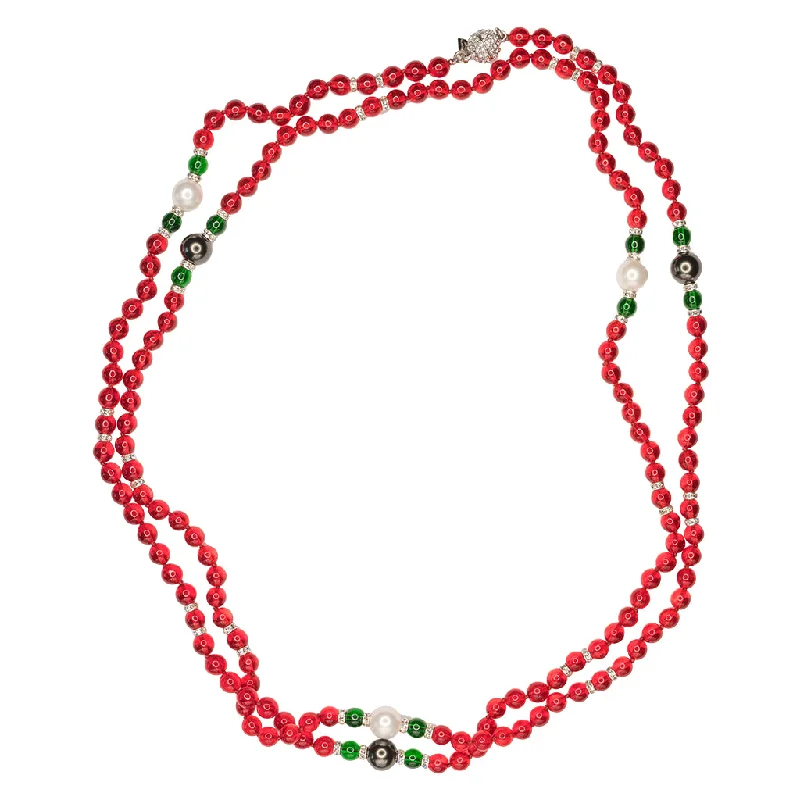 Women’s minimalist necklaces-Ruby Stationed Necklace