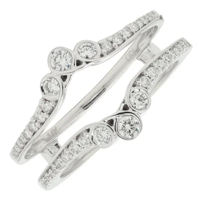 Women’s vintage-inspired engagement rings-Diamond Wedding Ring Insert in 14kt White Gold (3/8ct tw)