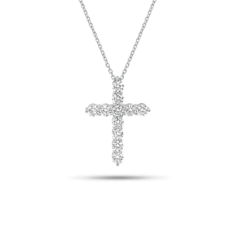 Women’s vintage-style necklaces-1.45 ct Diamond Cross Pendant