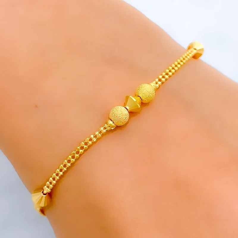 Women’s simple bangles-Dazzling Alternating Bead Bracelet