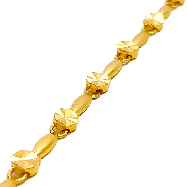 Women’s classic chain bracelets-Palatial Hinged 22k Gold Baby Bracelet