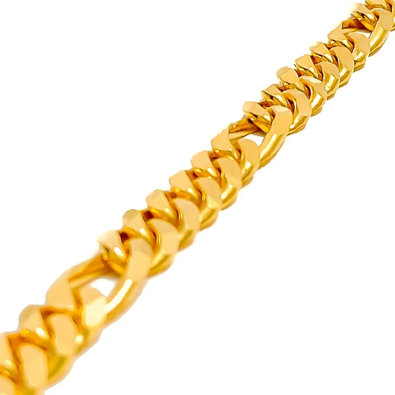 Women’s stacked bangles-Opulent Alluring 22K Gold Bold Men's Bracelet