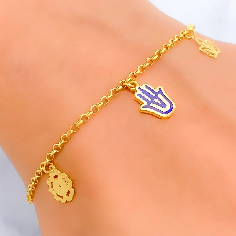 Women’s romantic charm bracelets-Modish Trendy 21k Charm Bracelet