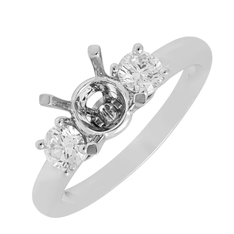 Women’s platinum engagement rings-Diamond Engagement Ring Setting in Platinum (1/2ct tw)