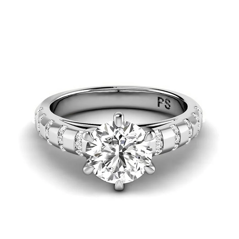 Women’s oval engagement rings-0.65-3.15 CT Round Cut Lab Grown Diamonds - Engagement Ring