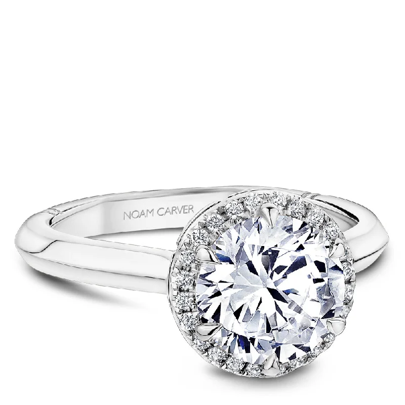 Women’s platinum solitaire engagement rings-Noam Carver Engagement Ring