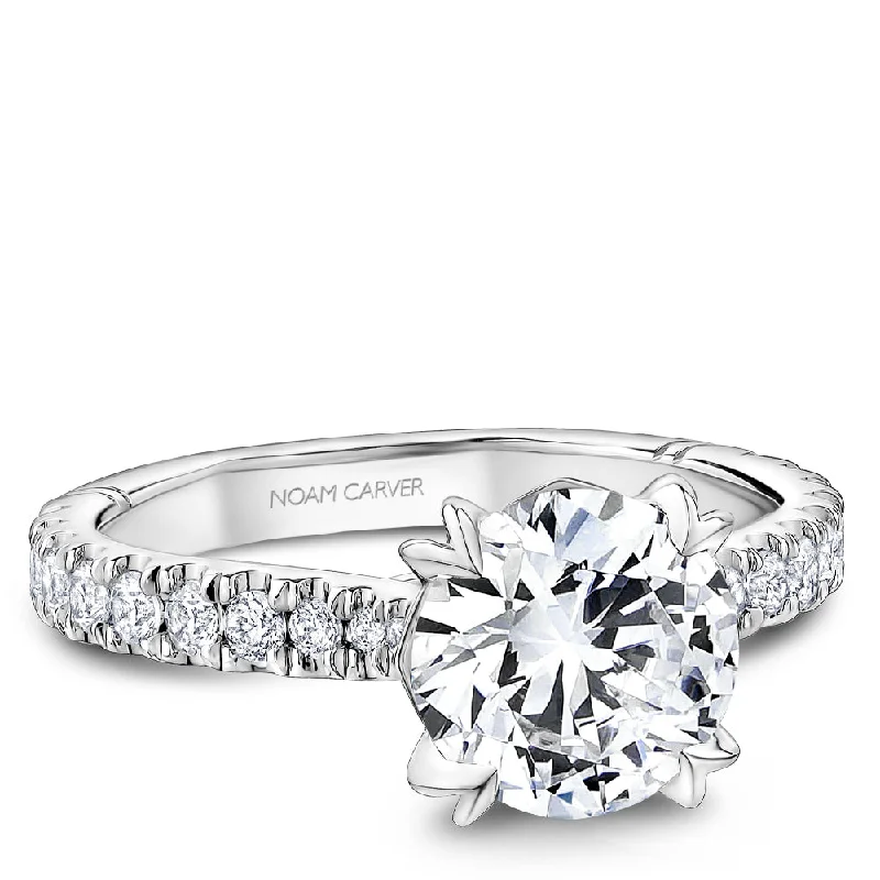 Women’s diamond halo engagement rings-Noam Carver Engagement Ring