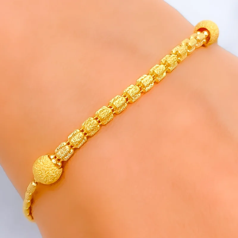 Women’s colorful gemstone bracelets-Classic Dazzling 22K Gold Bracelet