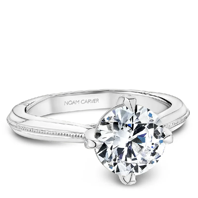 Women’s round cut engagement rings-Noam Carver Engagement Ring