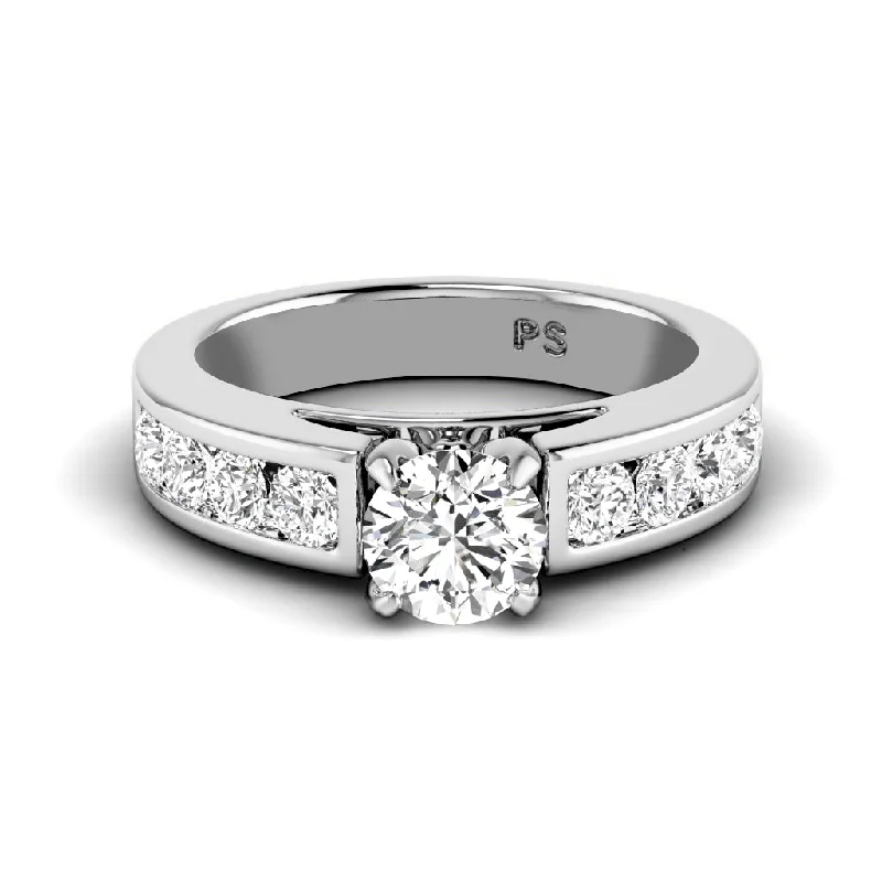 Women’s cushion halo engagement rings-0.95-3.45 CT Round Cut Lab Grown Diamonds - Engagement Ring