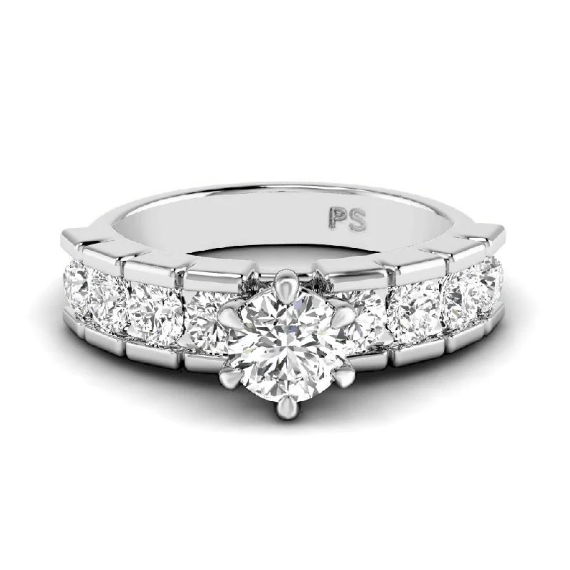 Women’s diamond solitaire engagement rings-1.40-2.55 CT Round Cut Diamonds - Engagement Ring