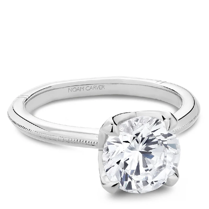 Women’s matching wedding and engagement rings-Noam Carver Engagement Ring