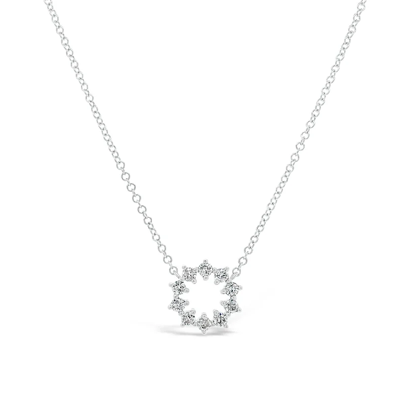 Women’s luxury diamond necklaces-Diamond Small Sunburst Necklace