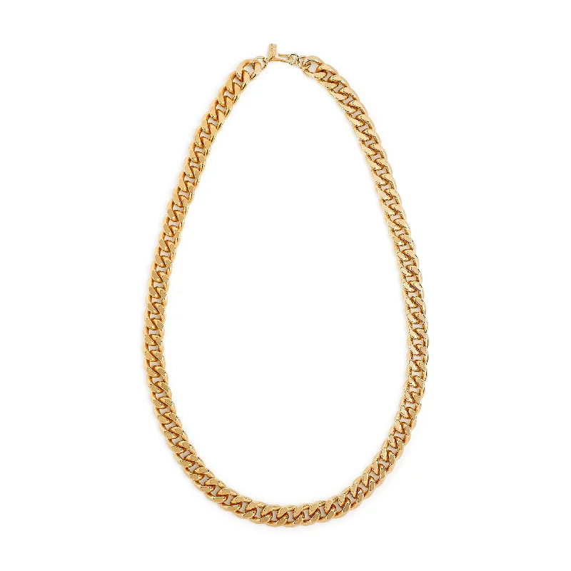 Women’s pearl necklaces-Gold Hook Clasp Chain Necklace