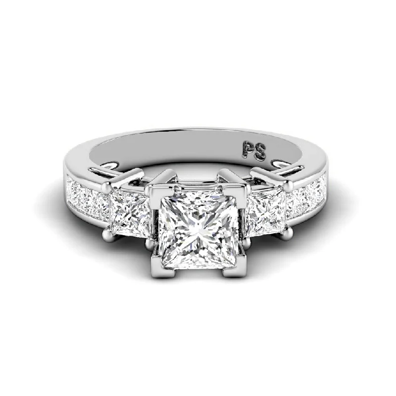 Women’s princess cut diamond engagement rings-1.20-2.35 CT Princess Cut Diamonds - Engagement Ring