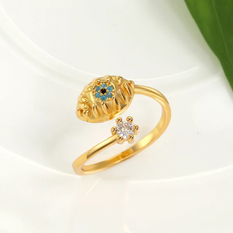 Gold Eye Ring