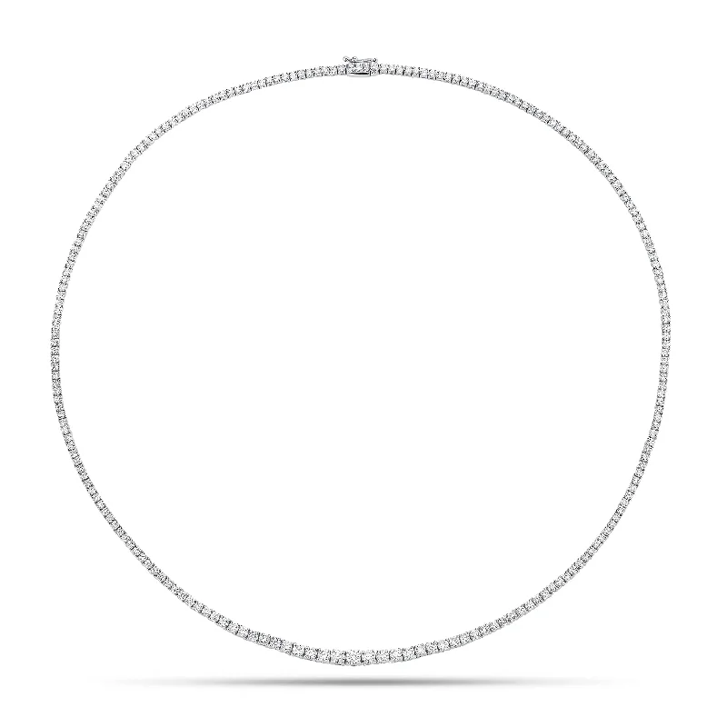 Women’s luxury gold necklaces-4.94 ct Diamond Graduated Tennis Necklace