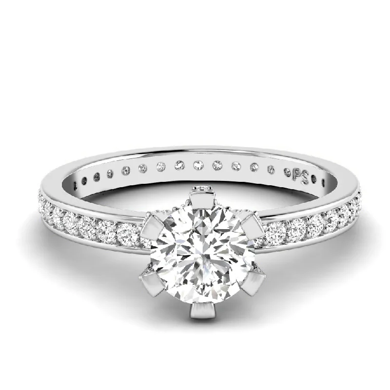 Women’s heirloom engagement rings-1.05-3.55 CT Round Cut Lab Grown Diamonds - Engagement Ring