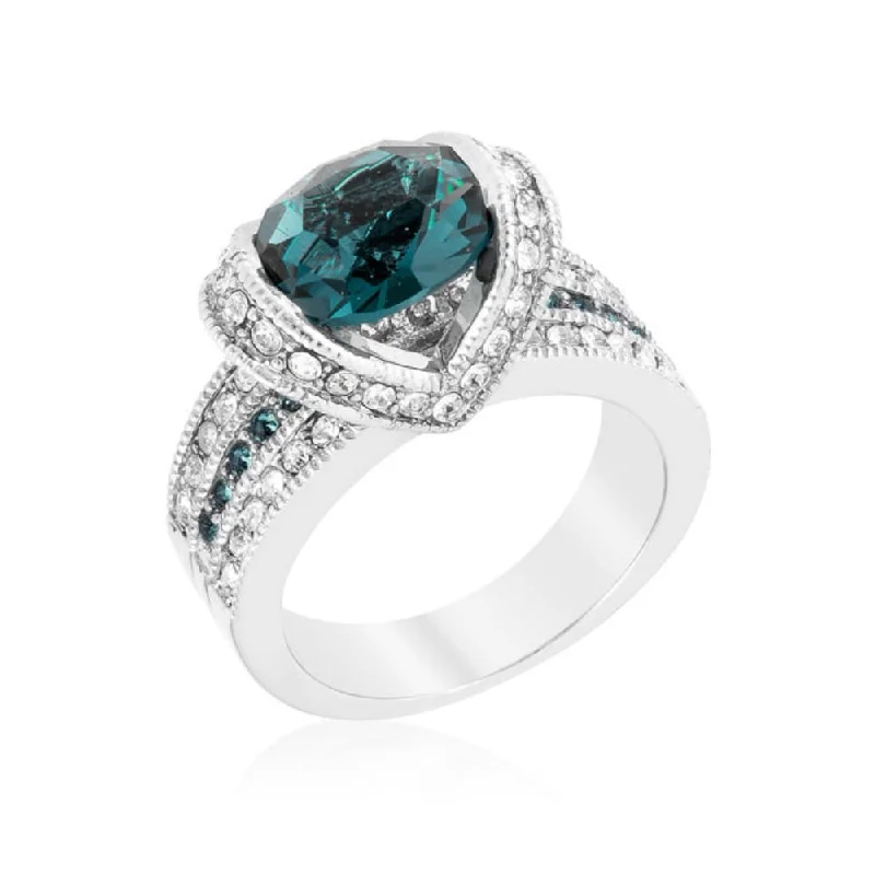 Women’s emerald rings-Stunning Ovaline Blue Ring - Elegant Design And Timeless Beauty