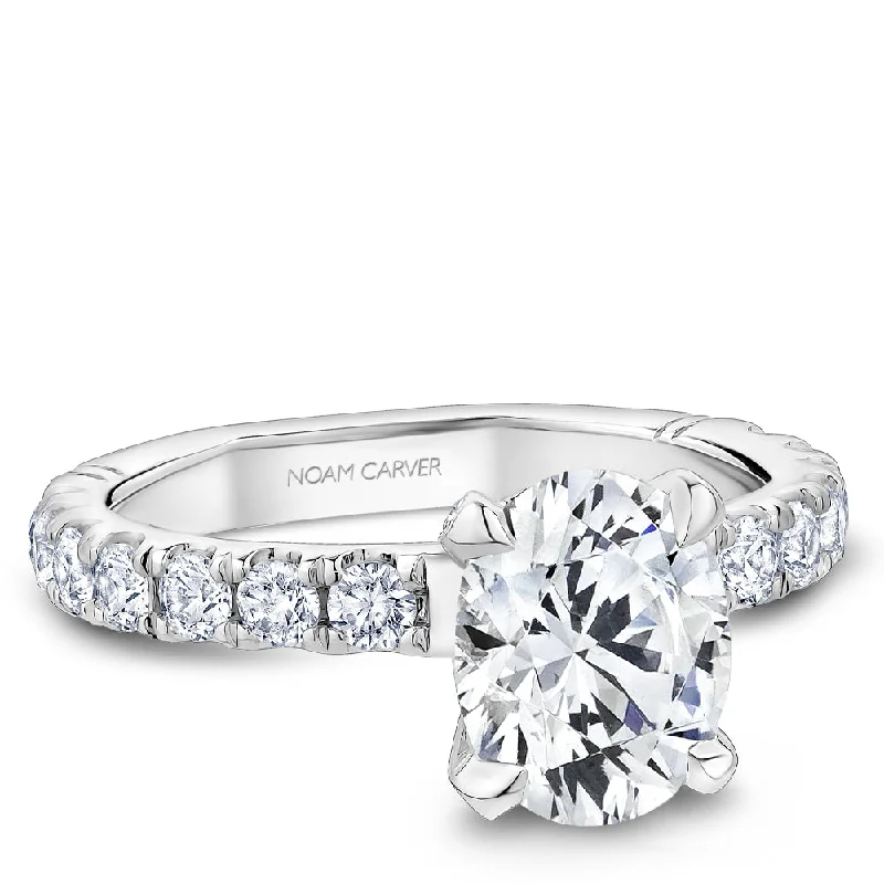 Women’s princess cut engagement rings-Noam Carver Engagement Ring