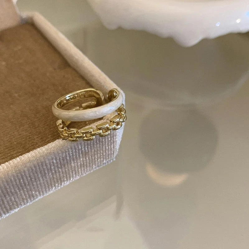 Double-Layer Ring Gold Plated